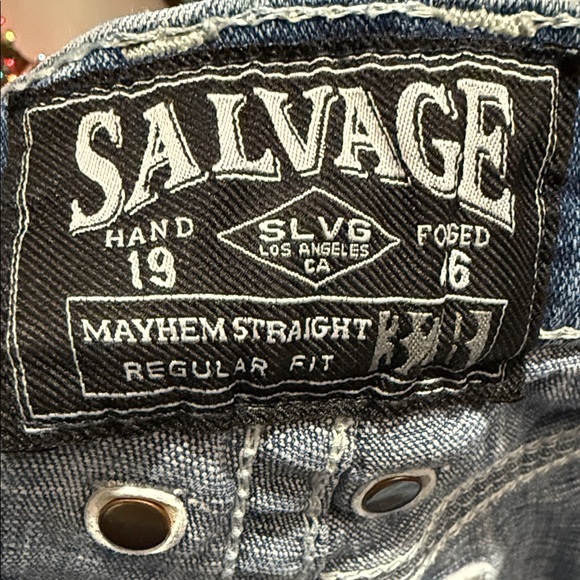 Buckle Salvage Blue Slim Men's Jeans - Picture 5 of 8